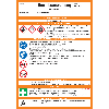Betriebsanweisung Reinigungsmittel, CLP/GHS, Kunststoff, 210x297mm, ASR A1.3, DIN EN ISO 7010