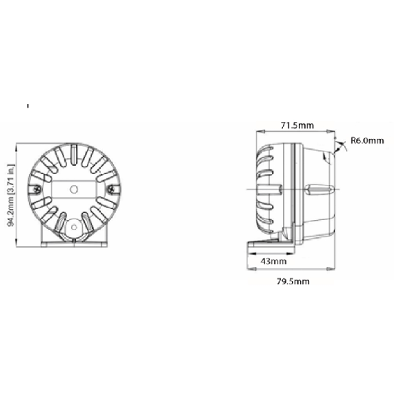 Avertisseur buzzer compact 3 sons 100dB 40-260Vac/dc IP65 - F100B230 Avertisseur buzzer compact 3 sons 100dB 40-260Vac/dc IP65 - F100B230-Lire la description