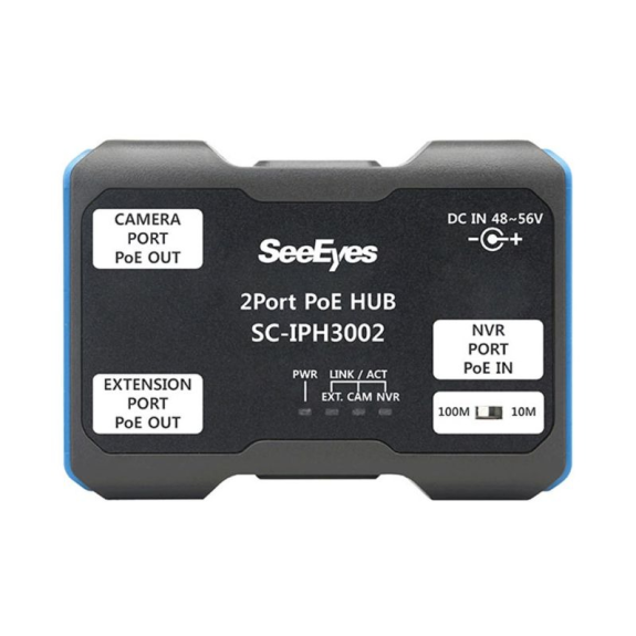 SC-IPH3002 SeeEyes, Ethernet, PoE Extender, 1x IN, 2x OUT, Daisy-Chain für Kameras, 10/100Mbps, 250m max. SC-IPH3002 SeeEyes, Ethernet, PoE Extender, 1x IN, 2x OUT, Daisy-Chain für Kameras, 10/100Mbps, 250m max.-Beschreibung lesen