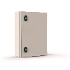 Coffret avec porte simple pleine en tôle dacier RAL 7035 600x600x300 - EC060630