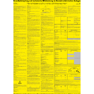 Aushang Brandbekämpfung von Bränden in Elektronisch Anlagen, VDE, Folie, 500x700mm, VDE-Beschreibung lesen