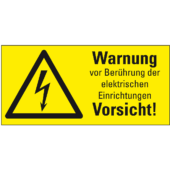 Warn-Kombischild Warnung vor Berührung der Elektronisch .., praxisbewährt, Folie, 105x52mm, BGV A8-Beschreibung lesen
