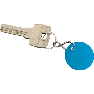 Schlüsselmarken blanko, blau, Aluminium, Ø 20mm, 100/VE-Beschreibung lesen