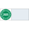 Kabelprüfplakette 2025, grün, Folie, selbstklebend, 20x100mm, 8/Bogen Kabelprüfplakette 2025, grün, Folie, selbstklebend, 20x100mm, 8/Bogen