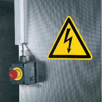 Warnschild Warnung vor elektrischer Spannung, ASR/ISO, Folie, SL 300mm-Beschreibung lesen