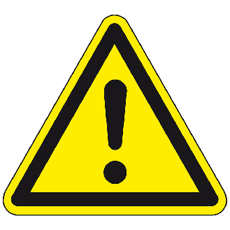 Warnschild Allgemeines Warnzeichen, Aluminium, SL 200mm, ASR A1.3, DIN EN ISO 7010 W001