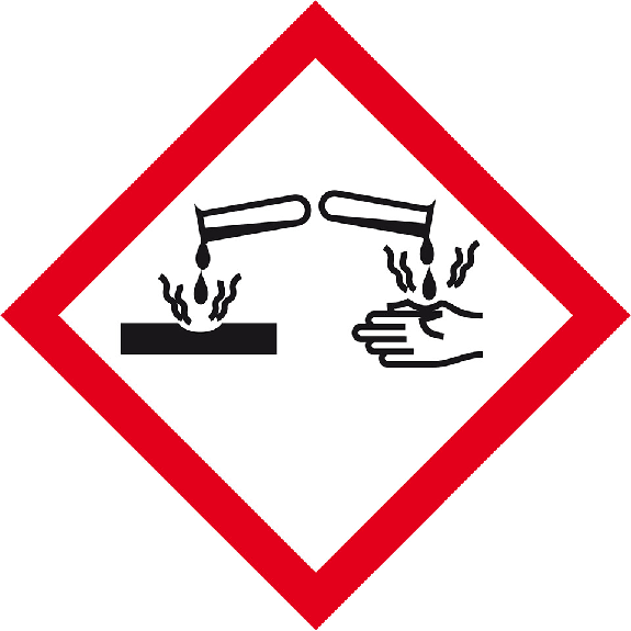 Gefahrensymbol Ätzwirkung GHS 05, Folie, selbstklebend, 52x52mm, 5/Bogen, GHS-Verordnung Gefahrensymbol Ätzwirkung GHS 05, Folie, selbstklebend, 52x52mm, 5/Bogen, GHS-Verordnung-Beschreibung lesen