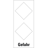 Grundetikett Gefahr, für 2 GHS-Piktogramme, Folie, selbstklebend, 30x70mm, 8/Bogen Grundetikett Gefahr, für 2 GHS-Piktogramme, Folie, selbstklebend, 30x70mm, 8/Bogen