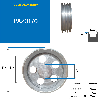 poulie aluminium trapézoïdale 3 gorges type Z diamètre 170 mm poulie aluminium trapézoïdale 3 gorges type Z diamètre 170 mm