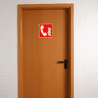 PERMALIGHT power langnachleuchtend Brandschutzzeichen Brandmeldetelefon, ASR/ISO, Folie, 200x200mm-Beschreibung lesen