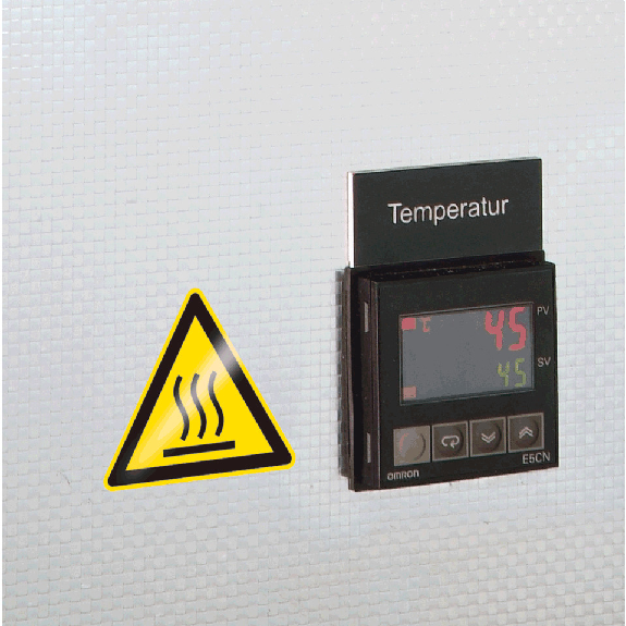 Warnschild Warnung vor heißer Oberfläche, Folie, selbstklebend, SL 100mm, ASR A1.3, DIN EN ISO 7010 W017 Warnschild Warnung vor heißer Oberfläche, Folie, selbstklebend, SL 100mm, ASR A1.3, DIN EN ISO 7010 W017-Beschreibung lesen