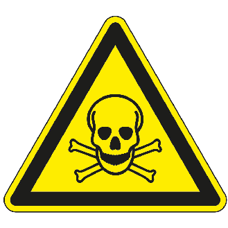 Warnschild Warnung vor giftigen Stoffen, Kunststoff, SL 200mm, ASR A1.3, DIN EN ISO 7010 W016-Beschreibung lesen