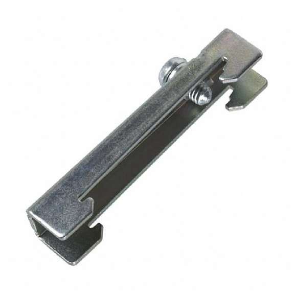 Equerre de blocage pour rail DIN, largeur 10mm, en acier - PFP-M Equerre de blocage pour rail DIN, largeur 10mm, en acier - PFP-M-Lire la description