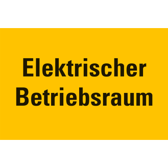 Warnschild Elektrischer Betriebsraum, Kunststoff, 120x200mm-Beschreibung lesen