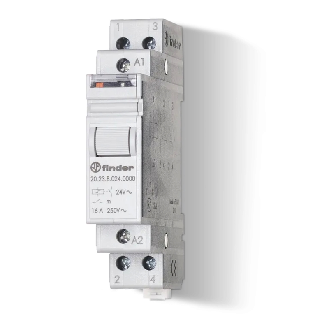 Télérupteur modulaire 1NO + 1NC 16A 24V DC, AgSnO2 - 20.23.9.024.4000-Lire la description