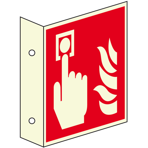 PERMALIGHT plus langnachleuchtend Fahnenschild Brandmelder, doppelseitig, Kunststoff, 200x200mm, ISO 7010 F005 PERMALIGHT plus langnachleuchtend Fahnenschild Brandmelder, doppelseitig, Kunststoff, 200x200mm, ISO 7010 F005-Beschreibung lesen