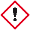 Gefahrensymbol Ausrufezeichen GHS 07, Folie, selbstklebend, 105x105mm, 2/Bogen, GHS-Verordnung