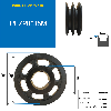 Poleas Poleas trapezoidales con cubo desmontable PFZ20315M Polea trapezoidal de hierro fundido tipo SPZ / Z con cubo desmontable serie 2012 con 2 ranuras, diámetro de paso 315 mm