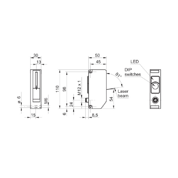 Compteur Laser d'exemplaires Scatec 2 Ligne Sd=0-120mm Push-pull - FLDK 110G1005/S14-Lire la description