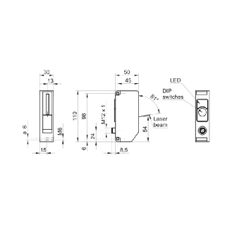 Compteur Laser d'exemplaires Scatec 2 Ligne Sd=0-120mm Push-pull - FLDK 110G1005/S14-Lire la description