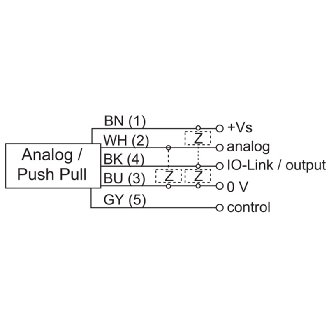 Mesure de distance LR P=60-550mm PNP/NPN IO-Link 0-10V M12 5P - O500.DP.2-GLUBJ.72F (O500.DP.2-11247548)-Lire la description