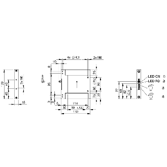Cadre optique PNP/NPN NO P=80x80mm Pot. IR DO / M08 4P - BOW A-0808-DS-C-S75 (BOW004E)-Lire la description