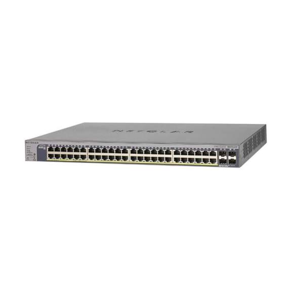 GS752TP-200EUS, Gigabit Switch, L2, 48 Ports smart managed, stapelbar, PoE, 384W, 4xSFP-Beschreibung lesen