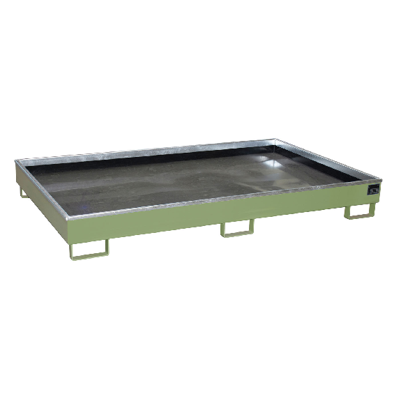 Regalwanne mit PE-Einsatz RW 2200-2 PE, lackiert, Resedagrün Regalwanne mit PE-Einsatz RW 2200-2 PE, lackiert, Resedagrün-Beschreibung lesen