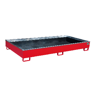Regalwanne mit PE-Einsatz RW 2700-2 PE, lackiert, Feuerrot-Beschreibung lesen
