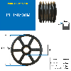 Poleas Poleas trapezoidales con cubo desmontable PFB50500M Polea trapezoidal de hierro fundido tipo SPB / B con cubo desmontable serie 3535 con 5 ranuras, diámetro de paso 500 mm