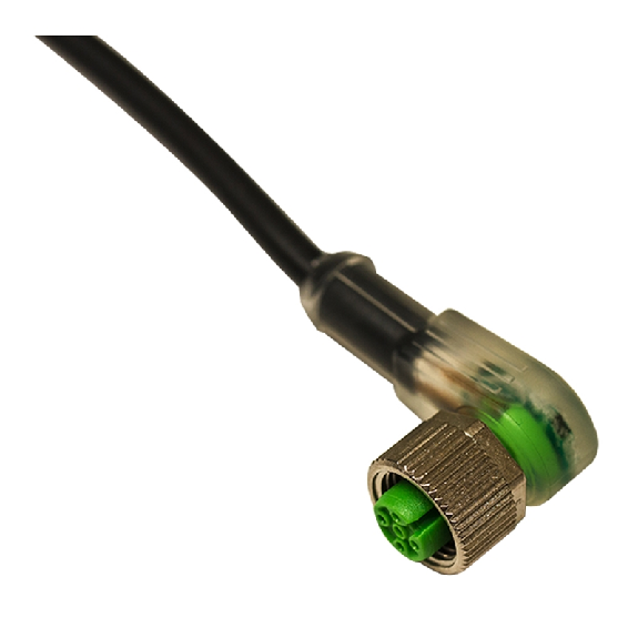 M12A Fem Coudé 4p LED PNP NO-NF; Câble PVC 20m - CD12M/VB-200C1-Lire la description