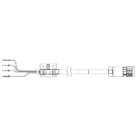 Câble puissance moteur série 1S, câble de 10m, sans frein 400v 7kW - R88A-CA1H010SF-Lire la description