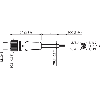 M12L Fem Droit 5p; Câble PUR 5x1,50 Noir Cpc 2m - YF2L15-020UH1XLEAX