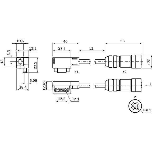 Câble Codeur vers FX3-MOC - SIC2094427-Lire la description