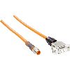 D-Sub Fem Droit 9p/M08 Mâle Droit 4p; Câble PVC Orange 10m(RS232 TTL) - DSL-8D04G10M025KM1 D-Sub Fem Droit 9p/M08 Mâle Droit 4p; Câble PVC Orange 10m(RS232 TTL) - DSL-8D04G10M025KM1