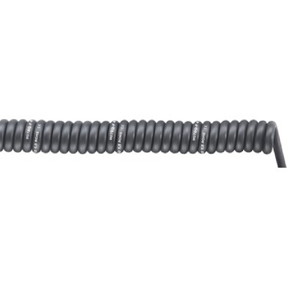 Câble spiralé; 3G1.5; 1000mm - 3000mm; U0/U: 450 / 750 V; PUR - 70002751 | SPIRAL H07BQ-F BLACK 3G1,5/1000-Lire la description