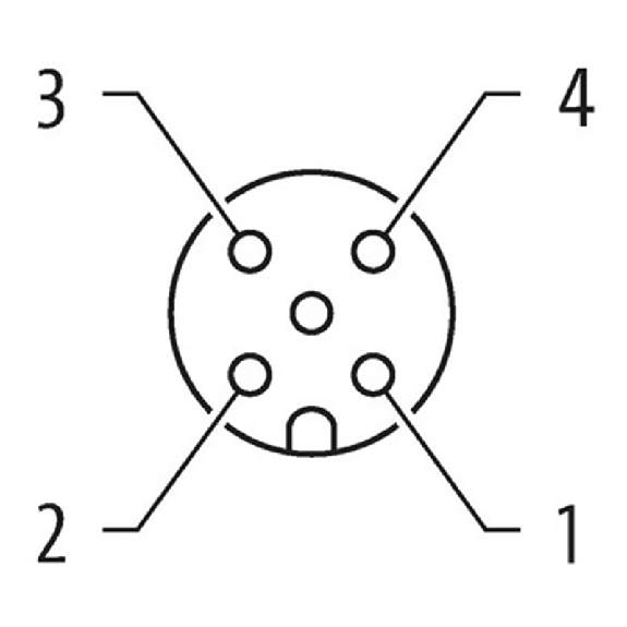 M12A Fem Droit 4p; Câble Blindé PUR UL/CSA 4x0.34 Noir Cpc 15m - 7000-13201-6411500-Lire la description