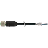 M12A Fem Droit 4p; Câble Blindé PUR UL/CSA 4x0.34 Noir Cpc 15m - 7000-13201-6411500