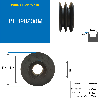 Poleas Poleas trapezoidales con cubo desmontable PFB20200M Polea trapezoidal de hierro fundido tipo SPB / B con cubo desmontable serie 2517 con 2 ranuras, diámetro de paso 200 mm