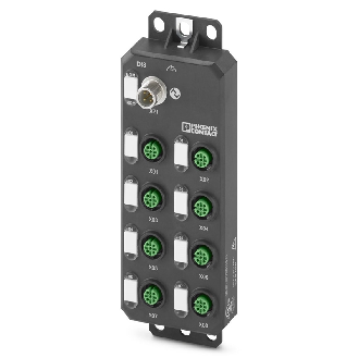 Répartiteur 8xM12, 8 entrées TOR 24Vdc, IO-Link - AXL E IOL DI8 M12 6P-Lire la description