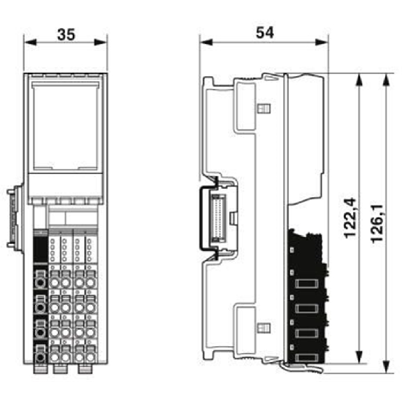 Module 16 entrées TOR, 24VDC, IP20, Axioline F - AXL F DI16/1 1H-Lire la description