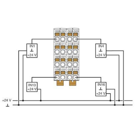 Module 16 entrées TOR, 24VDC, IP20, Axioline F - AXL F DI16/1 1H-Lire la description