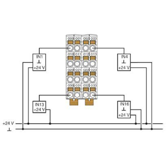 Module 16 entrées TOR, 24VDC, IP20, Axioline F - AXL F DI16/1 1H-Lire la description