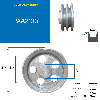 Poleas Polea trapezoidal maciza PAA2130 Polea trapezoidal de aluminio 2 ranuras tipo A diámetro 130 mm