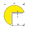 Knuffi Eckschutzprofil Typ A, magnetisch, gelb/schwarz, 1m Knuffi Eckschutzprofil Typ A, magnetisch, gelb/schwarz, 1m