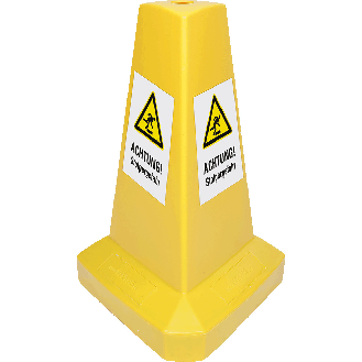 Warnaufsteller, schwer, ACHTUNG! Stolpergefahr, gelb, Kunststoff, 540mm, 2800g, ASR A1.3-Beschreibung lesen