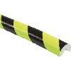 Knuffi Eckschutzprofil Typ A, selbstklebend/zum Anschrauben, fluoresz./schwarz, PU, 1m