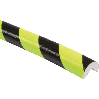 Knuffi Eckschutzprofil Typ A, selbstklebend/zum Anschrauben, fluoresz./schwarz, PU, 1m-Beschreibung lesen