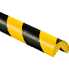 Knuffi Eckschutzprofil Typ A, selbstklebend/zum Anschrauben, gelb/schwarz, PU, lfm Knuffi Eckschutzprofil Typ A, selbstklebend/zum Anschrauben, gelb/schwarz, PU, lfm