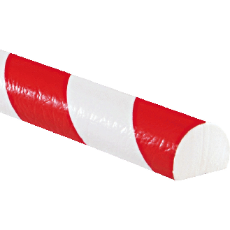 Knuffi Flächenschutzprofil Typ C, selbstklebend/zum Anschrauben, rot/weiß, PU, 1m-Beschreibung lesen